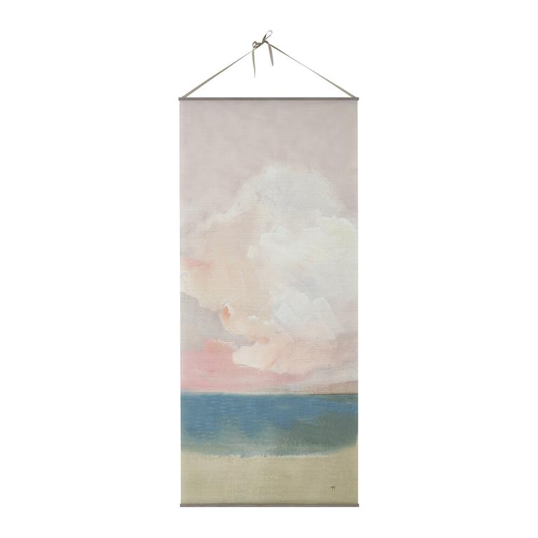Toile trompe-l'œil Coucher de Soleil 90x200cm