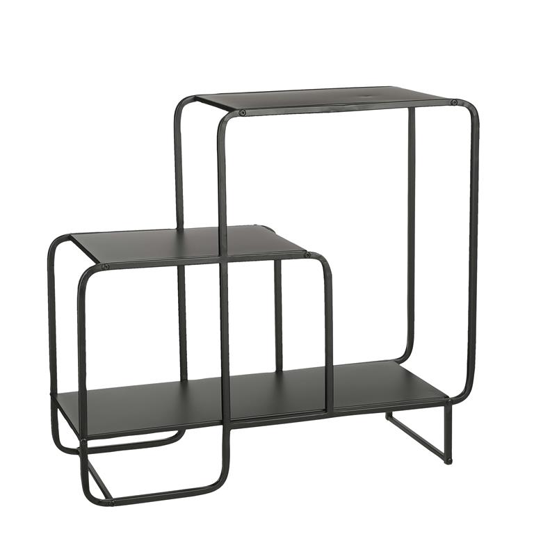 Table de console en métal noir H76