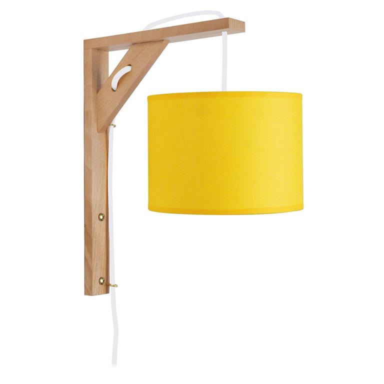 Applique tissu jaune 30  cm