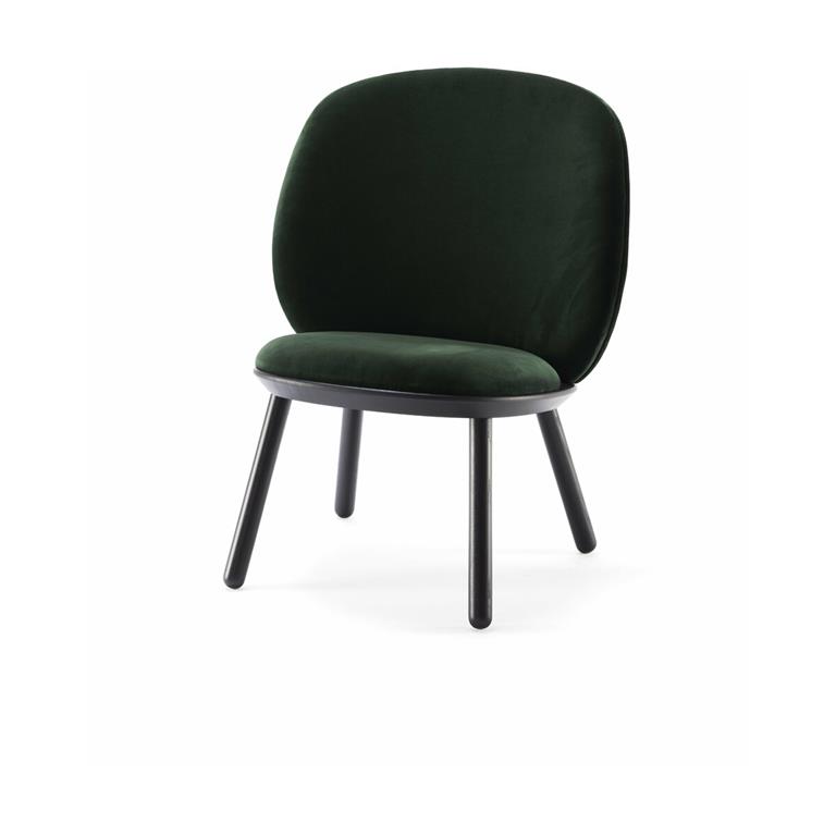 Fauteuil en velours vert Naïve - EMKO