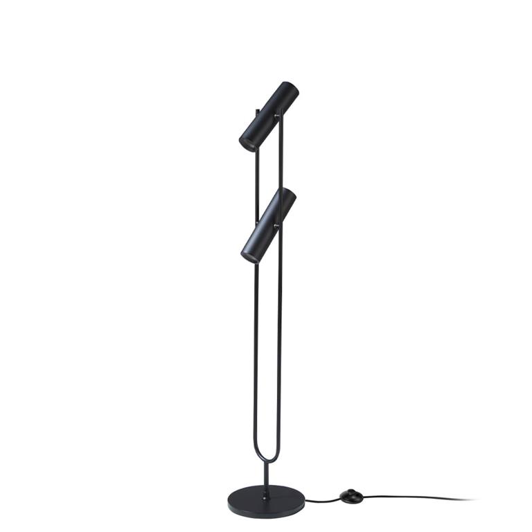 Lampadaire en acier inoxydable noir