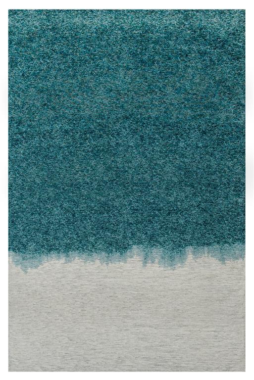 Tapis de salon moderne tissé plat bleu 240x340 cm