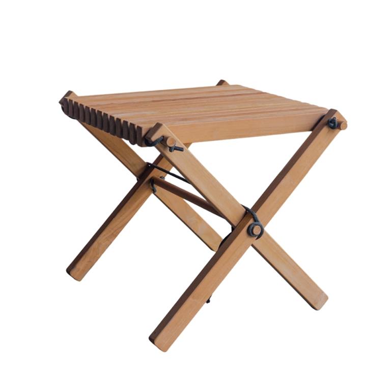 Table basse de jardin en teck gris