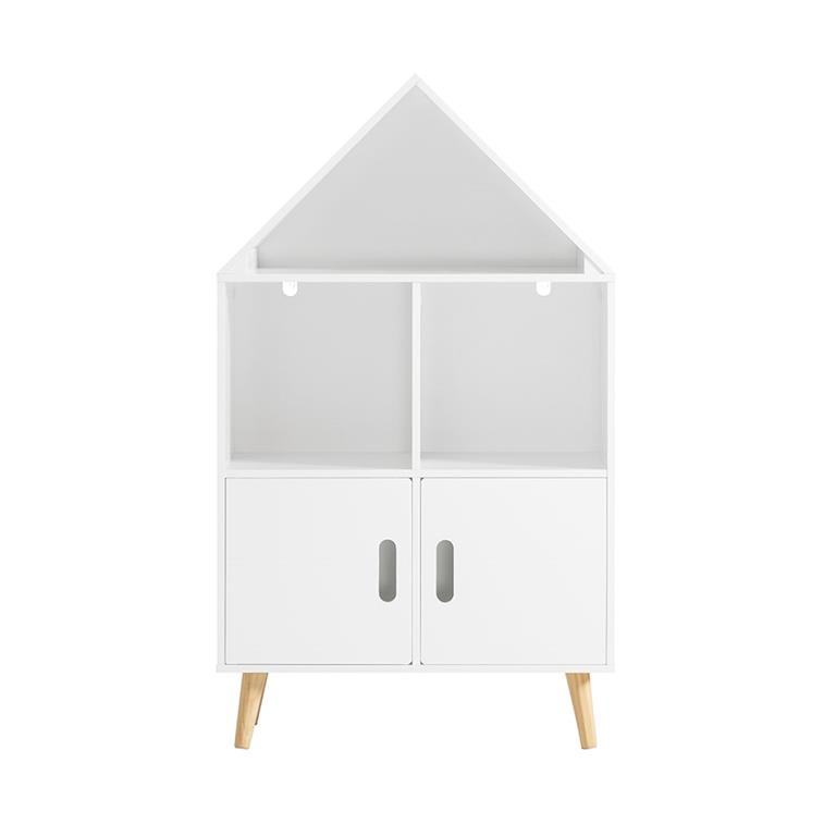Bibliothèque pour enfant 2 portes en bois blanc