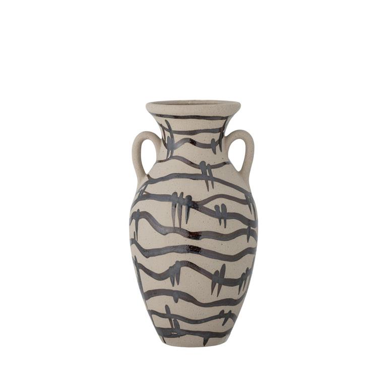 Vase en grès céramique ø16cm - Beige