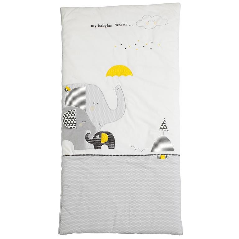 Edredon pour lit bébé en coton gris