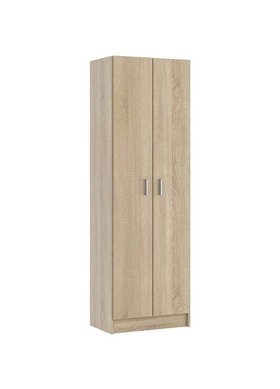 ARMOIRE POLYVALENTE - Armoire auxiliaire avec 2 portes, Armoire à  chaussures moderne, E'tagère à  chaussures verticale, 59x37h180 cm, Blanc.  STRUCTURE ET UTILISATION - Armoire murale avec deux ...