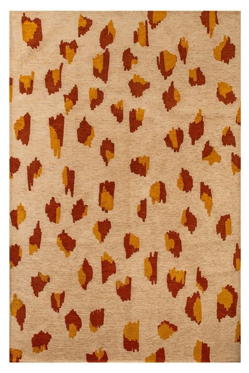 Tapis de salon moderne tissé plat beige 240x340 cm