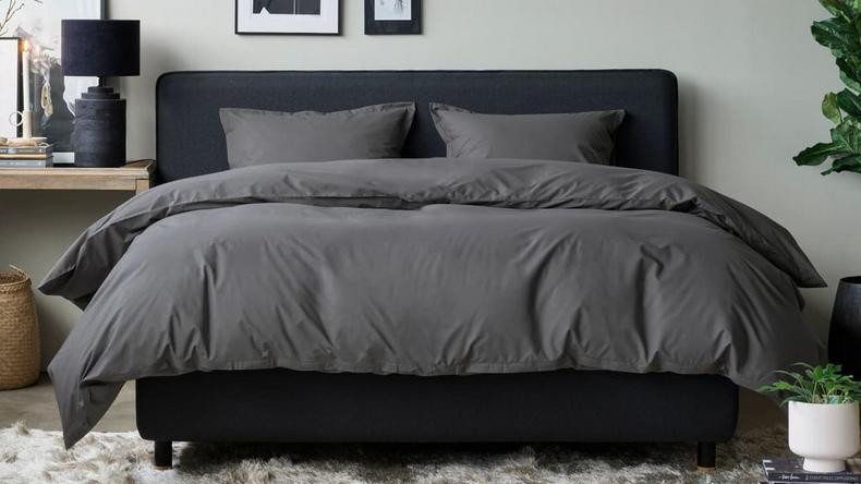 Housse de couette en coton égyptien Home by TEMPUR® Anthracite 240 x 260 CM