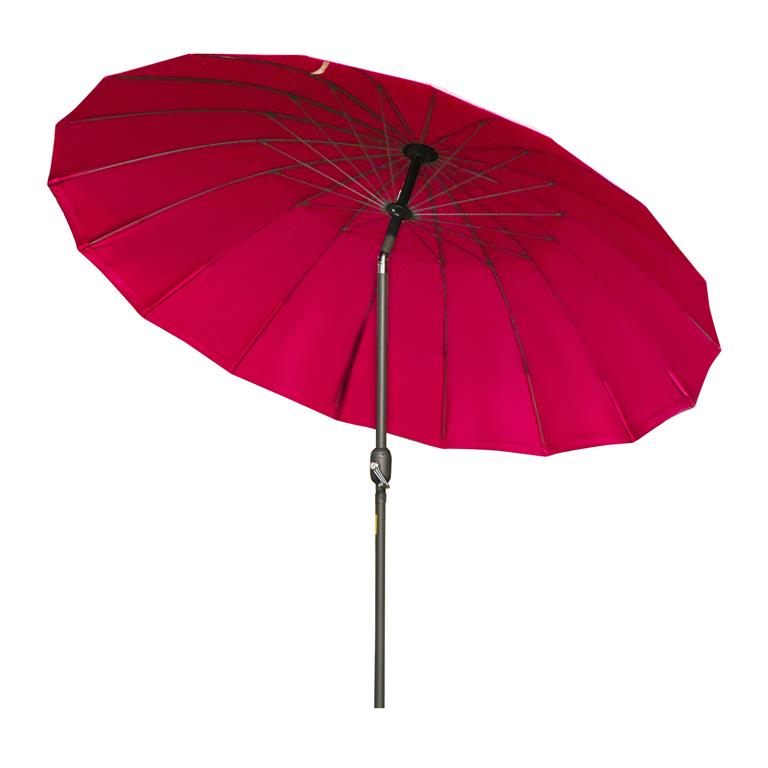 Parasol inclinable rond bordeaux