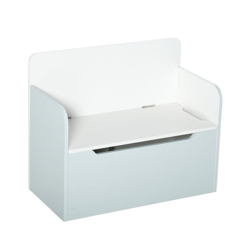Coffre à jouets banc avec vérin pneumatique meuble de rangement blanc
