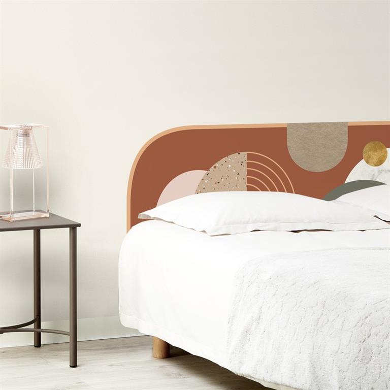 Tête de lit - intissé - pré-encollé - 140x70 cm - Terracotta