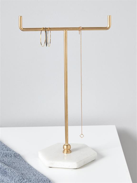 Porte-bijoux en marbre et métal doré