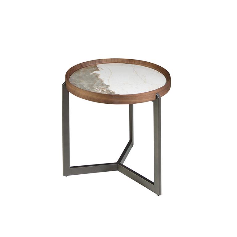 Table basse ronde en marbre porcelaine