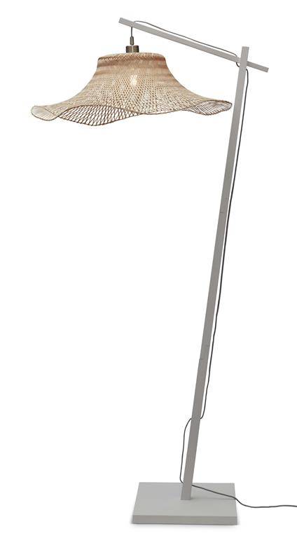 Lampadaire bambou brun 83x65x176cm