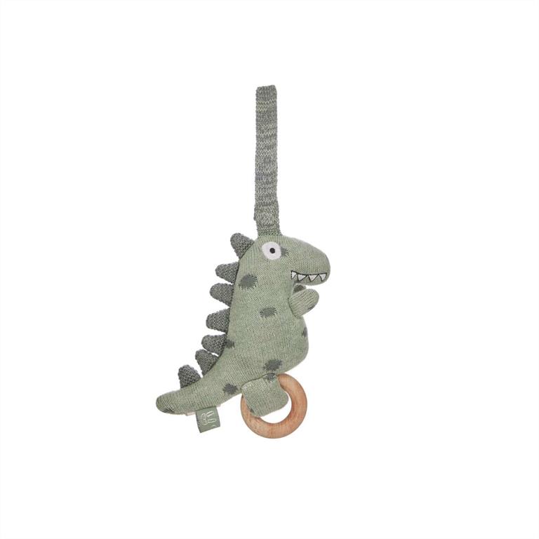 Mobile musical vert en coton H24x17x6cm