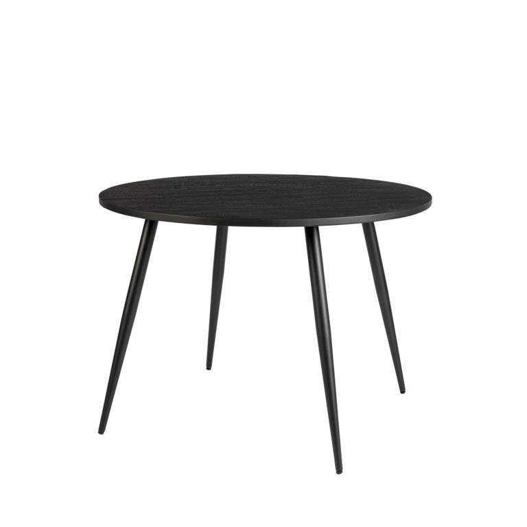 Table ronde en bois noir