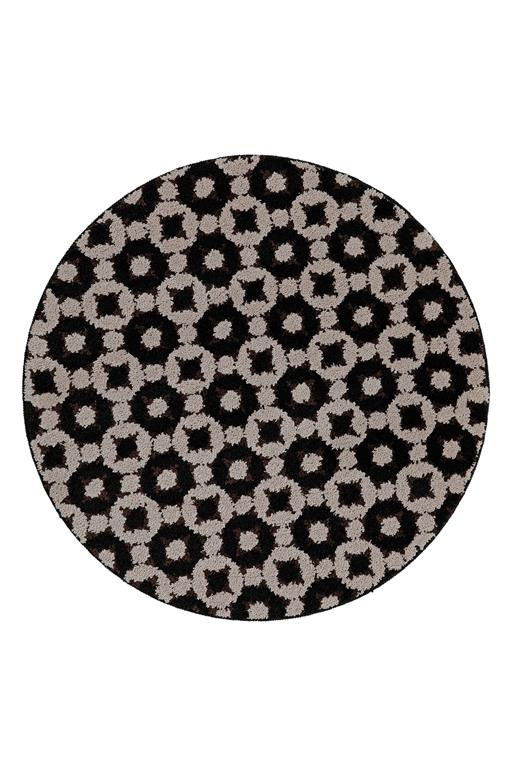 Tapis de bain noir avec impression numérique 90 rd