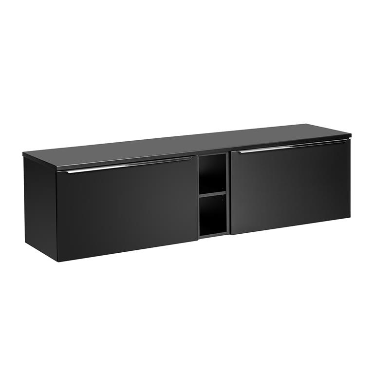 Meuble sous-vasque 1 stratifiés noir