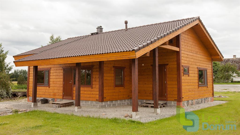 Maison moderne en bois jaune 