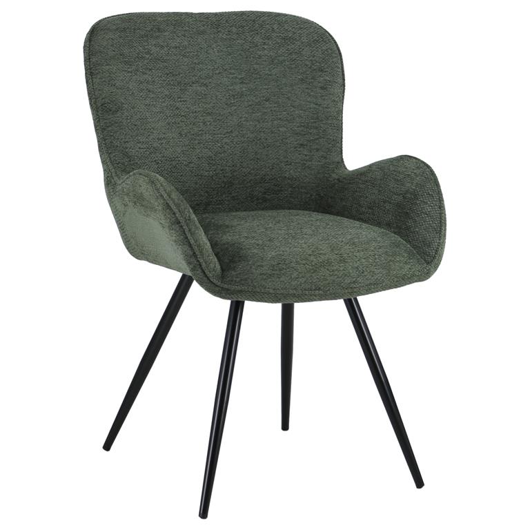 Chaise en chenille verte