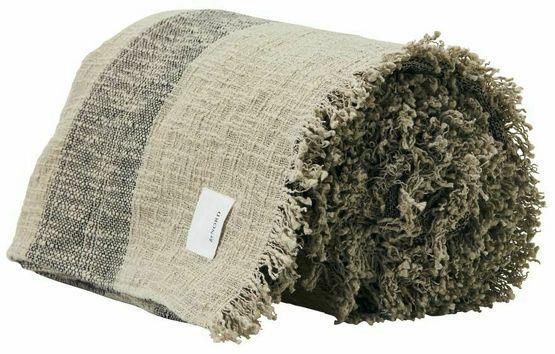 Couvre-lit rayé charbon 280 x 280 cm Ashild Haze - By Nord