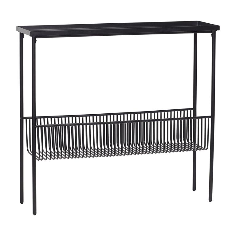 Table console en métal noir