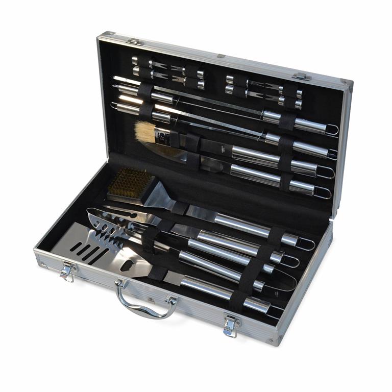 Mallette Ustensiles Barbecue BBQ Master Tools 18 pièces