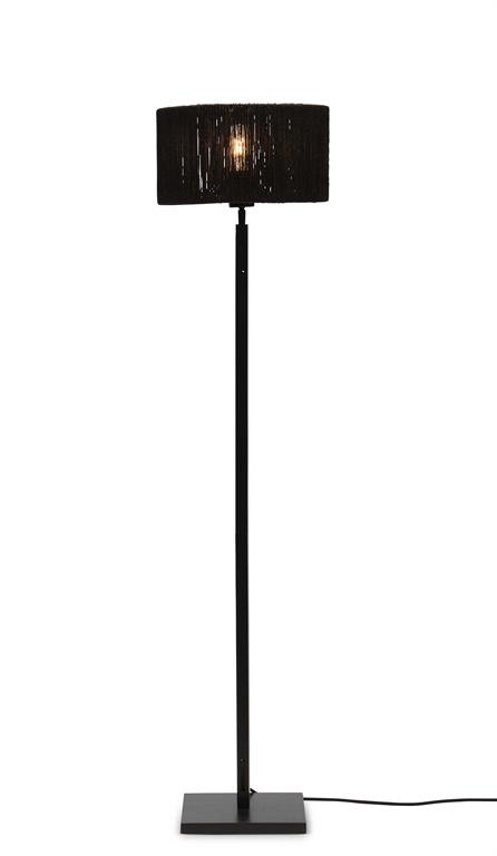 Lampadaire textile noir Ø30cm