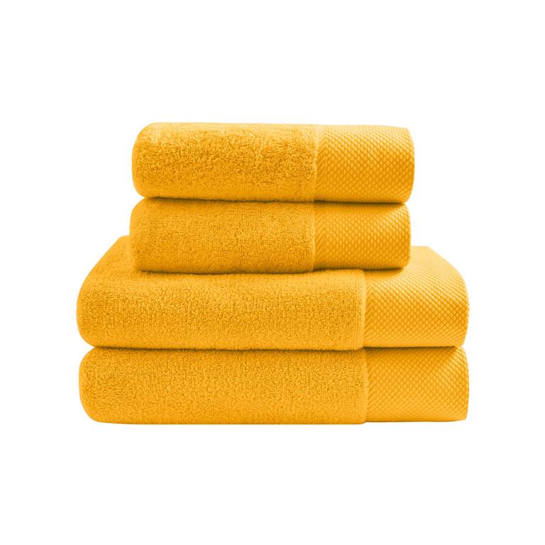 Ensemble de bain 4 pièces en coton peigné Zéro Twist Safran