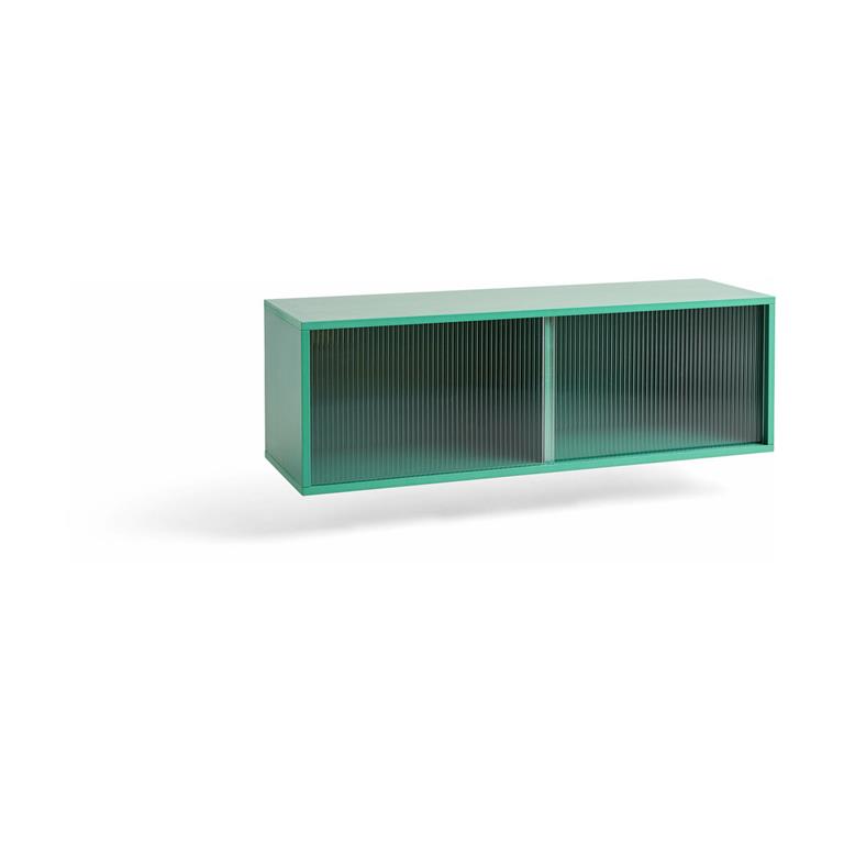 Module de rangement à portes vitrées M en bois vert - Hay
