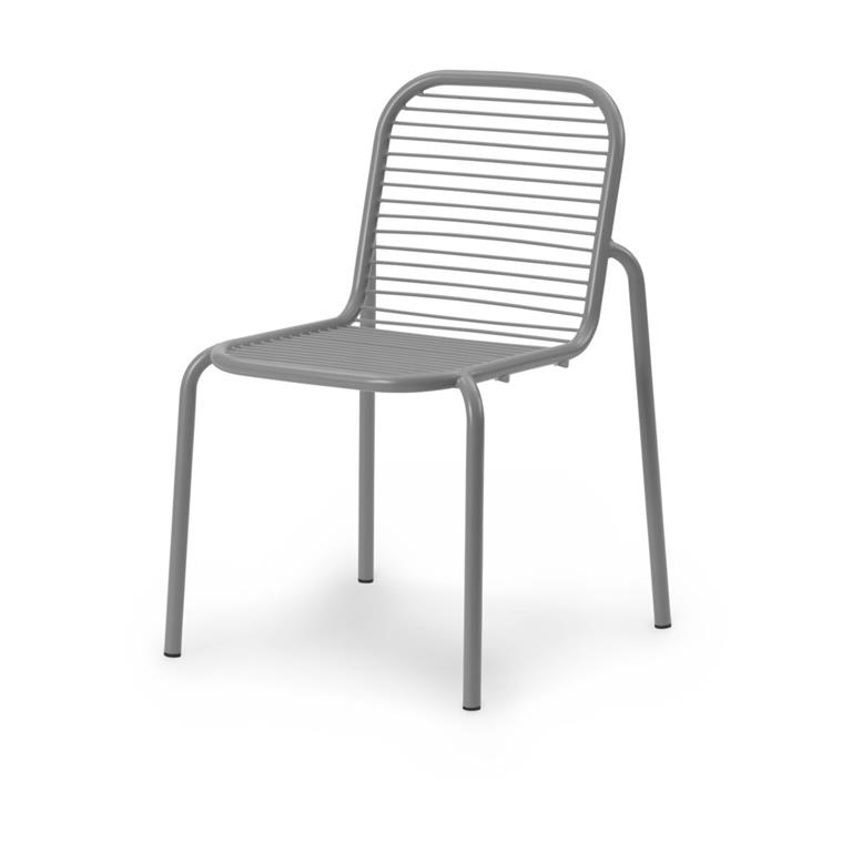 Chaise d'extérieur en acier gris Vig - Normann Copenhagen