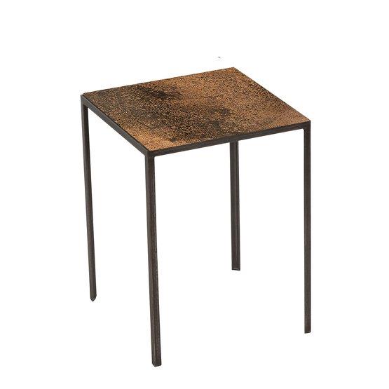 Table d'appoint carrée bronze Patchwork - Notre Monde
