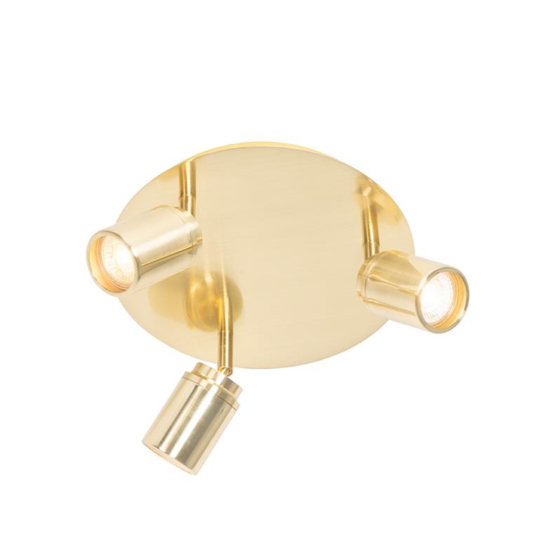 Spot plafond en acier doré/laiton