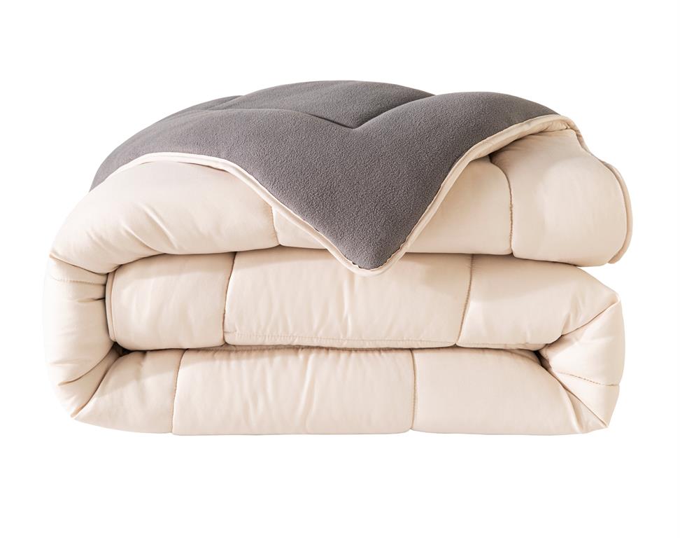 Couette très chaude 140x200 beige crème en polyester