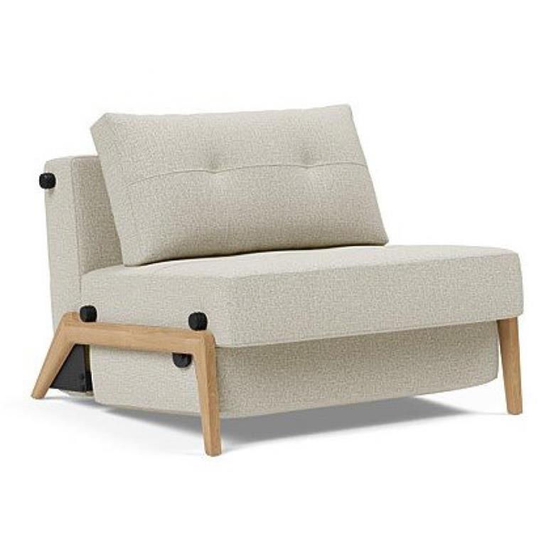 INNOVATION LIVING Fauteuil design SOFABED CUBED 02 WOOD convertible lit 200x90