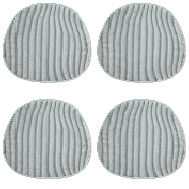 Galettes de chaise velours  bleu menthe -lot de 4-41x38x1
