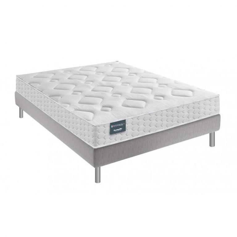 Ensemble Dunlopillo EUGEN 4 140x200 matelas mousse Aérial et Latex 24 cm sommier à lattes fixe