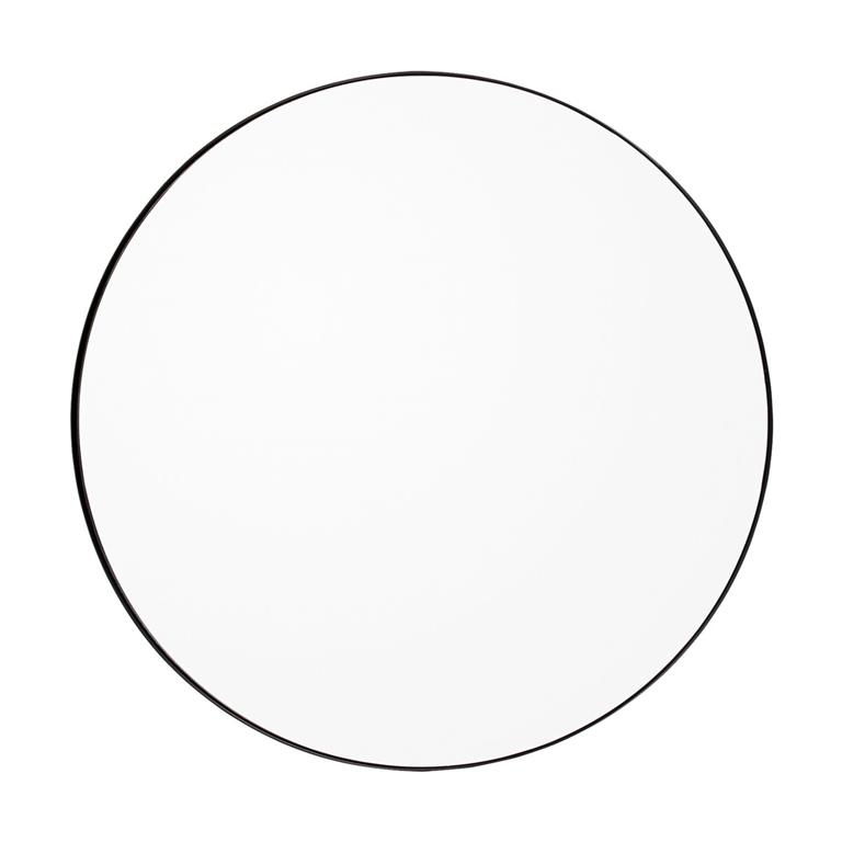 Miroir rond en mdf noir 90cm Circum - AYTM