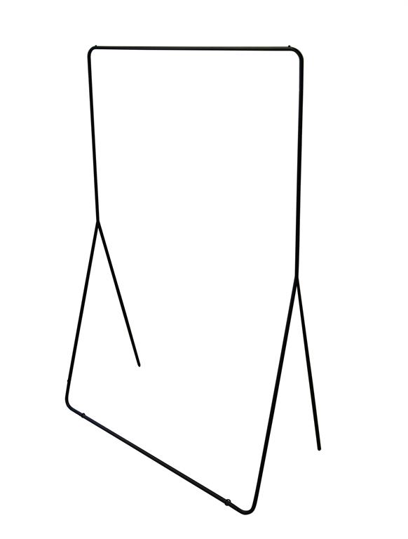 Portant minimaliste en métal noir 150x100x45cm