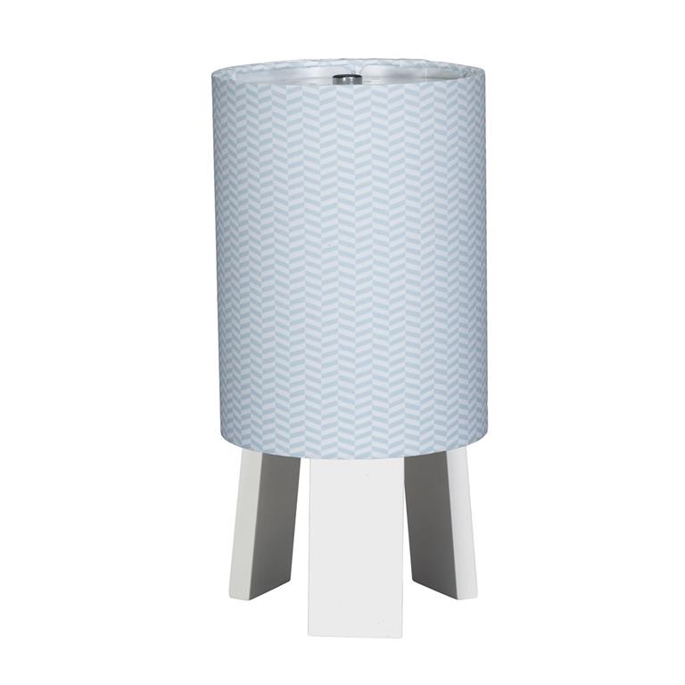 Lampe de chevet avec pied en coton Bleu