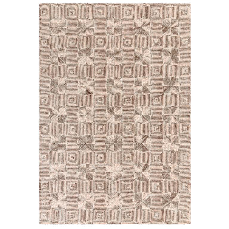 Tapis de salon moderne en laine beige 120x170 cm