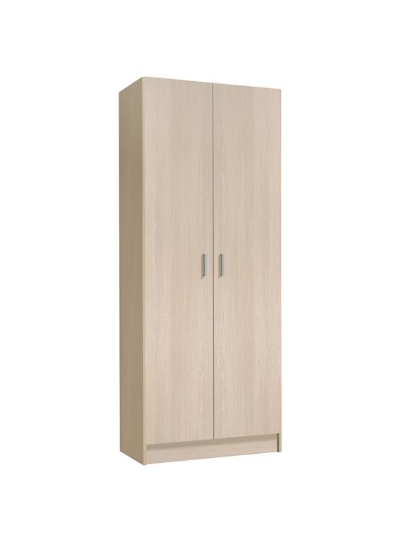 Armoire polyvalente à 2 portes effet bois beige 73x37 cm