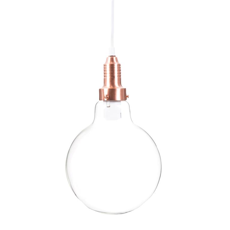Suspension ampoule en verre et métal cuivré COPPER