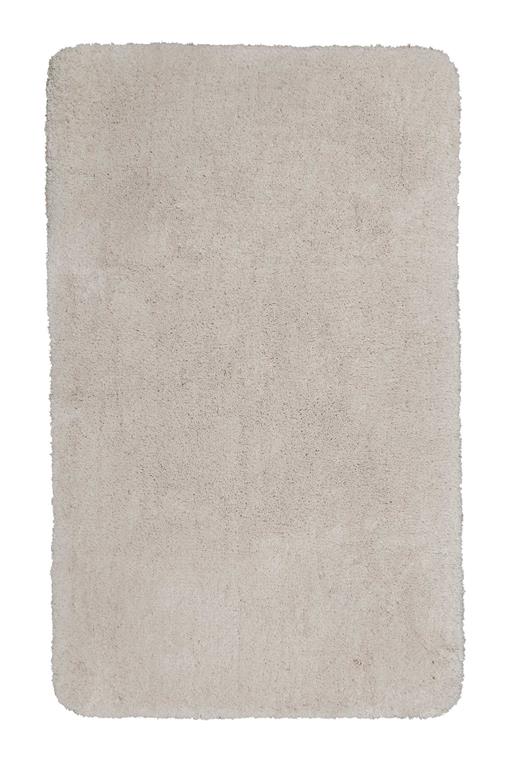 Tapis de bain microfibre très doux uni blanc crème 70x120