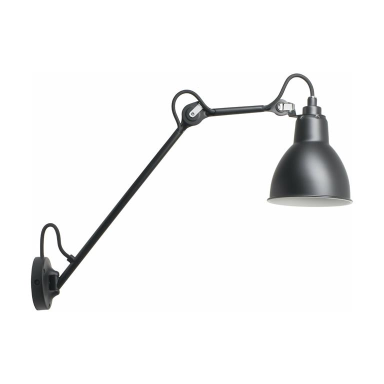 Applique murale avec interrupteur en acier noir Gras SW 122 - DCW Editions