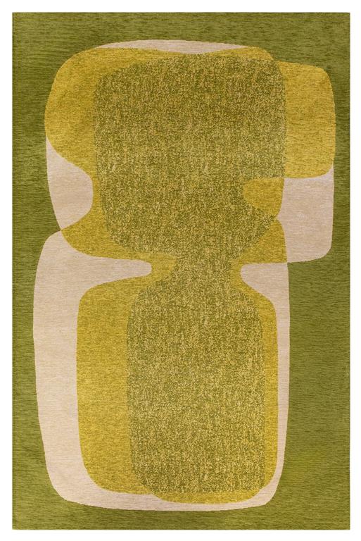 Tapis de salon moderne tissé plat vert 240x340 cm
