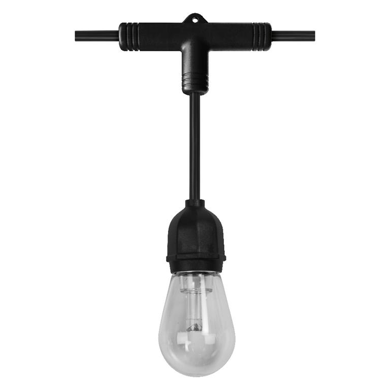 Guirlande extérieure connectée 12 ampoules coloris blanc et couleur