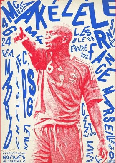 Affiche vintage 50 x 70 cm Makelele - Sergeant Paper