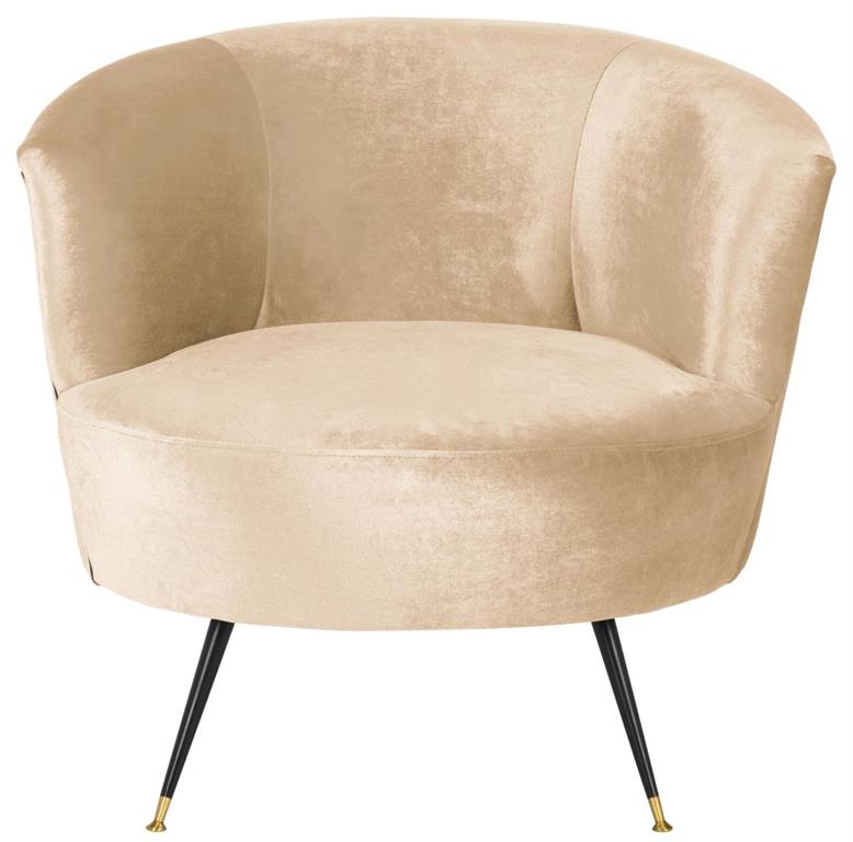Fauteuil d’accent en bois d’eucalyptus beige